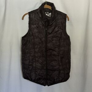 Zyia Active Women's Black Puffer Vest Size XL Lightweight Sleeveless Jacket